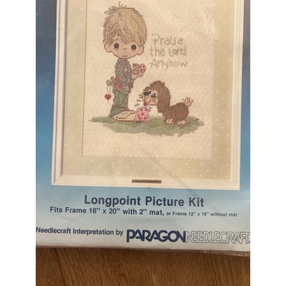 Precious Moments Longpoint Picture Needlecraft Kit Boy & Dog 16